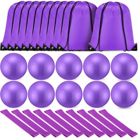 Soulchen 30 Pcs Exercise Pilates Ball 9 Inch with Bags Resistance Bands 25-30 lbs for Working Out Exercise Equipment Set for Yoga Stability Barre Training Stretching Physical Posture Training Gym