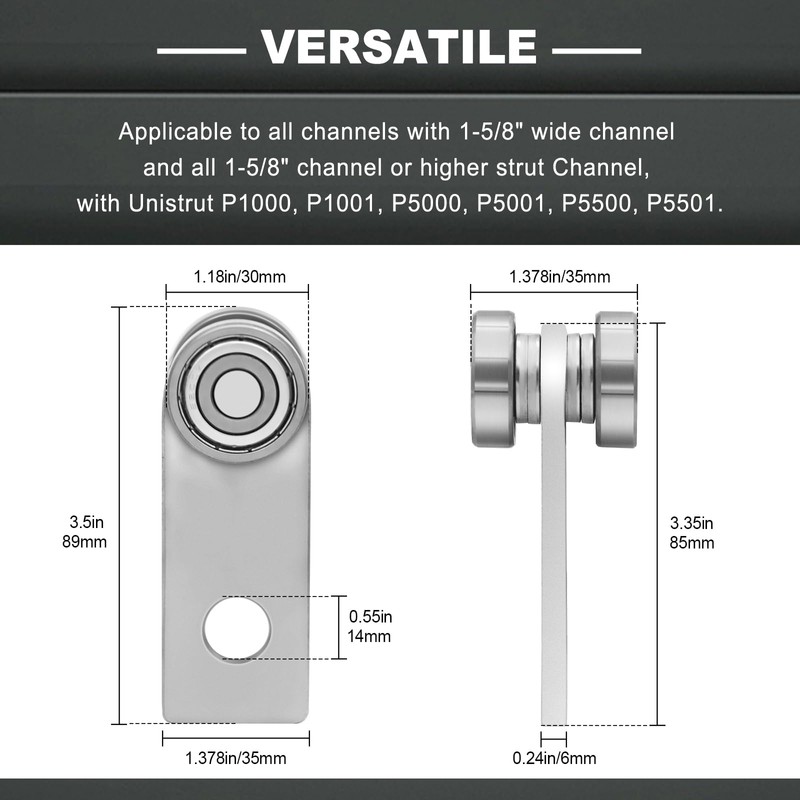TYPUZO 2 Wheel Trolley Assembly, Stable Welded Roller Trolley for