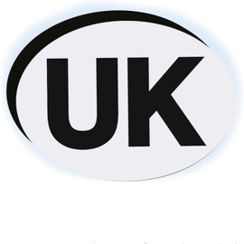 Magnetic Car Sticker, UK Magnetic Car Stickers for Europe, Fully Magnetic UK Stickers for European Roads, Easy to Attach and Remove Without Scratching（2pcs）