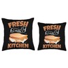 White Bread Fluffernutter Sandwich - Fresh Outta Kitchen Throw Pillow