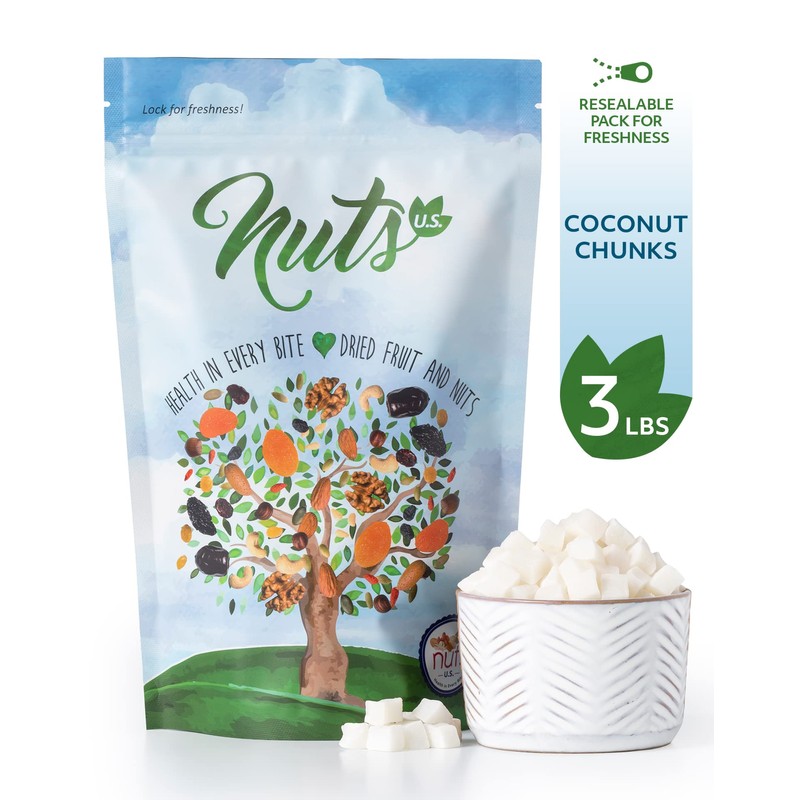 NUTS U.S. – Coconut Chunks | Sweetened |No Artificial Colors