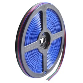 WESIRI 32.8ft/10m 4 Pin 20AWG Electrical Extension Cable 4 Conductor Line Cord Hook Up Wire for WS2813 WS2815 SK9822 RGB Color Changing 5050 RGB Flexible LED Tape Light