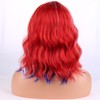 WTHCOS Red White Blue Wigs for Women Girls American Flag