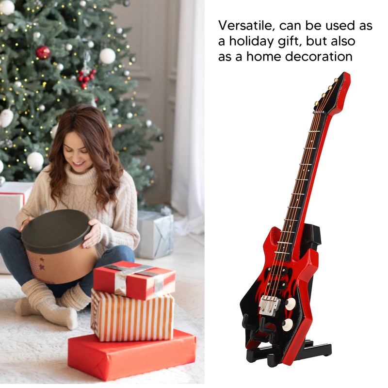 Mini Bass Simulation Classical Decorative Instrument Collection Miniature Guitar Model