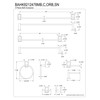 Kingston Brass BAHK8212478SN Continental Bathroom Hardware Set, 24" Length, Brushed