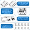 EMAGEREN Pack of 10 Box Clasps, Suitcase Clasp, Silver Wooden