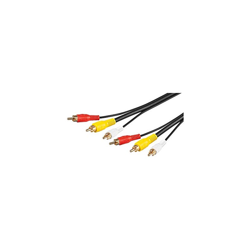 Goobay 50342 Composite Audio/Video Connector Cable with RG59 Video Cable,