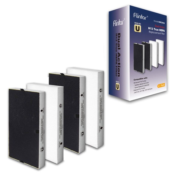 Flintar 4-Pack Replacement Filter U, Compatible with Honeywell HEPAClean U