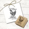 Dekolando Motif Stamp Fresh Eggs from German Sperber - Wooden