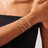 Carffordo Gold Bracelets for Women - Dainty 14K Gold Plated