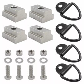 4 Kits Bed Rail Accessories for Toyota Tacoma bed cleats Tie Down Anchors Rings
