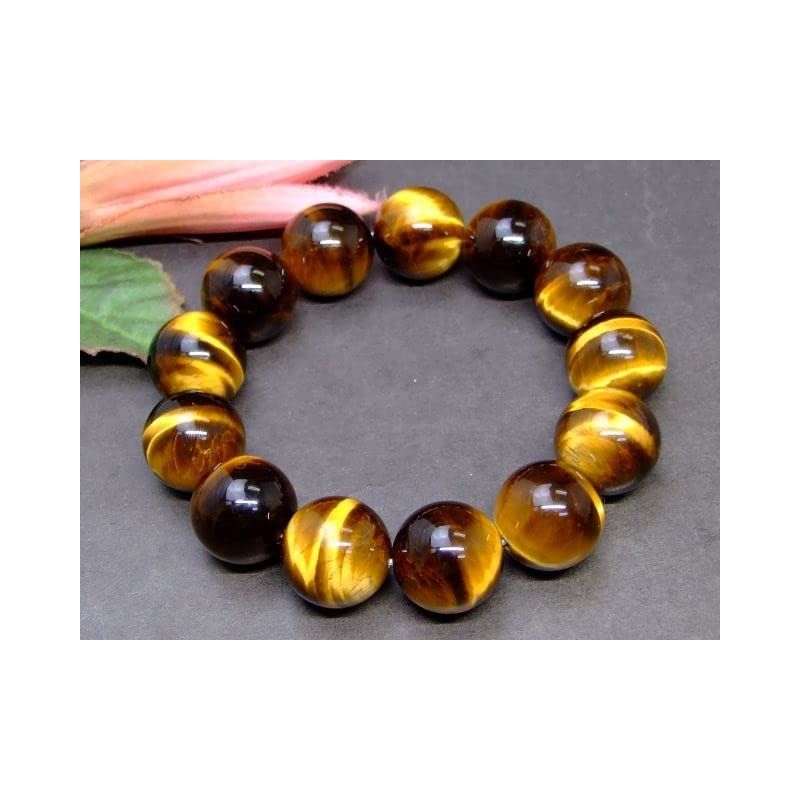 32388 AB 18 mm Tiger Eyes, Yellow Tiger Eye Stone Bracelet Possession