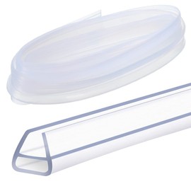 Gump's grocery U Shape Bathroom Seal, Bathroom Door Sealing Strip, Transparent Window Gap Seal for Shower Cubicle, Shower Screen, Glass, 3 m Shower Seal (8mm)