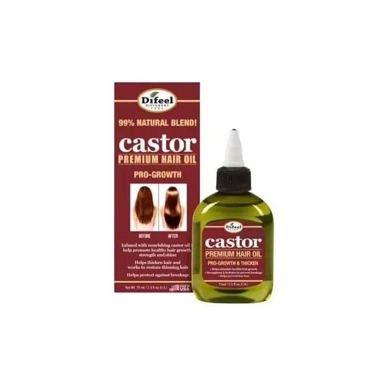 Aceite De Ricino Castor Crecimiento Cabello Difeel