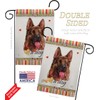 Red German Shepherd Happiness Garden Flag Set with Stand Animals