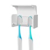 Linkidea Wall Mount Toothbrush Holder with Cover, Plastic Self Adhesive