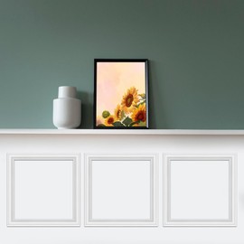 3 Set Accent Wall Molding Kit, Wall Panels for Interior Wall Decor, White Ready to Assemble Wainscoting Accent Panel for Home Decor (20 x 20 in)
