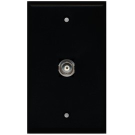 RiteAV BNC Video Wall Plate with Keystone Coupler Type Jack - 1 Port - Black