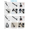 HOLACA Solar Panel Holder for Ring Solar Panel, Water Pipe/Steel