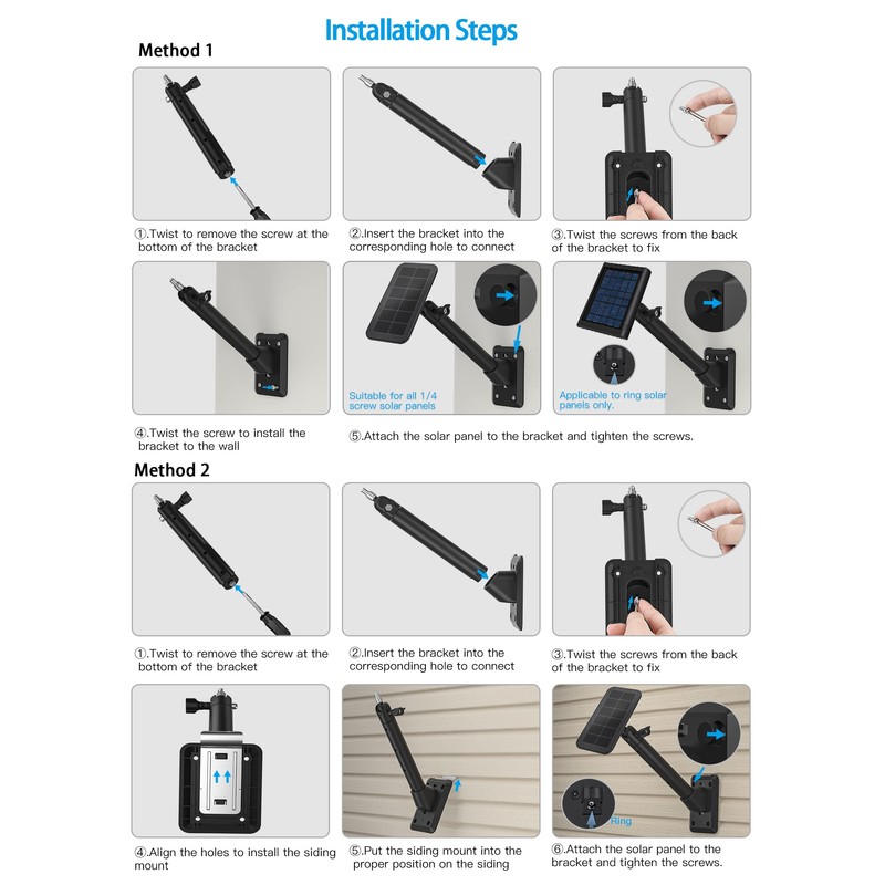 HOLACA Solar Panel Holder for Ring Solar Panel, Water Pipe/Steel