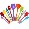 Kitchen Utensil Set - 11 Cooking Utensils - Colorful Silicone