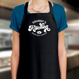 D Design Invent Print! Granny Gift Apron Birthday Cooking Kitchen Gift for Women Keepsake for Granny Size 87cm x 60cm