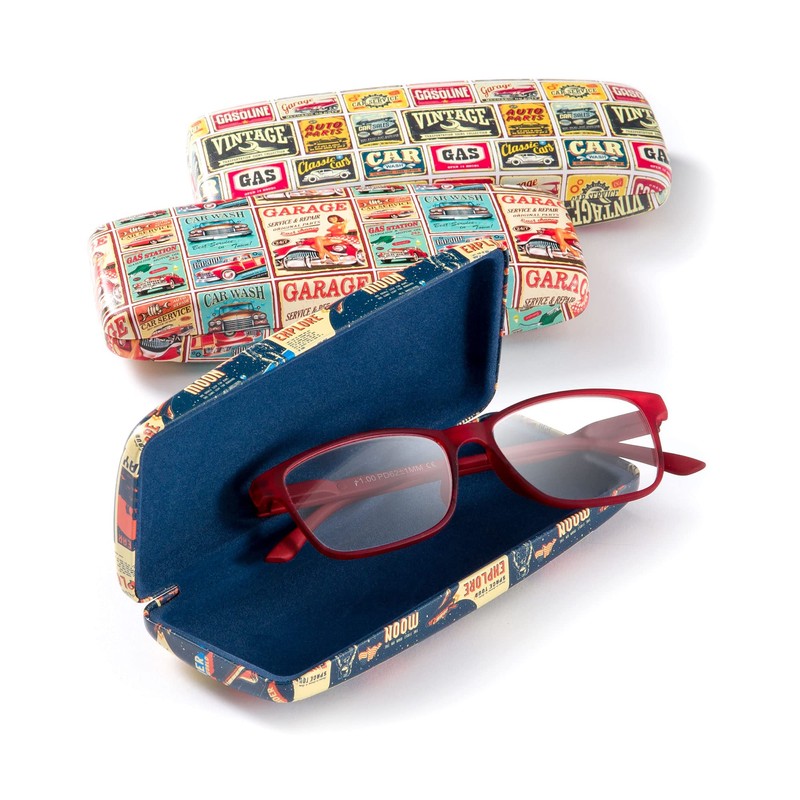 FEFI - Sturdy hard case glasses case "Vintage", Moon
