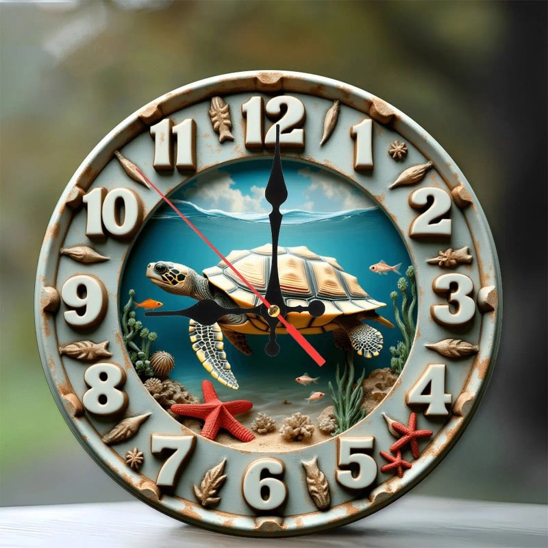 10-Inch Wooden Clock for a Magic Enthusiast with a Top