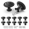 Misuyue Cabinet Knobs, Black, Vintage Furniture Knobs, Matte Black, Pack