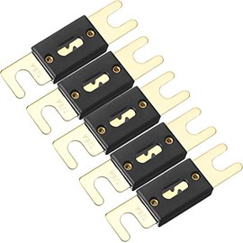 5 Pieces ANL Fuse Inline Fuse Gold Plated Fuse for Car Vehicle Audio Video System (125 Amp)