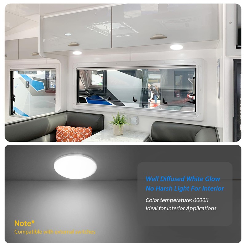 Dream Lighting LED Cabinet Dome Lighting 12Volt DC 260lm Cool