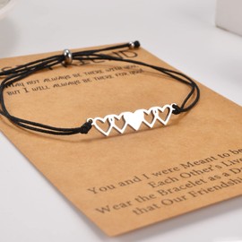 GBTBYS 5 Pcs Best Friend Distance Matching Handmade Friendship Bracelet for BFF Women Girls Daughter Sisters Daughters Lovers Family Couple Birthday