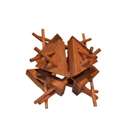 Crossing Triangle Interlock Puzzle Wooden Puzzle 3D Puzzle Brain Teaser IQ Test Puzzle Wooden Toy Designer Puzzle Handmade Learning Puzzle Concentration