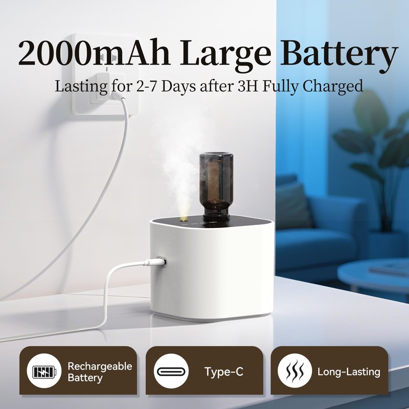 Waterless Essential Oil Diffuser Scent Diffuser with Battery Operated,Cycle Star,3