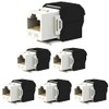Greluma 6pcs 180 Degree RJ45 CAT6A Keystone Jack Toolless Keystone