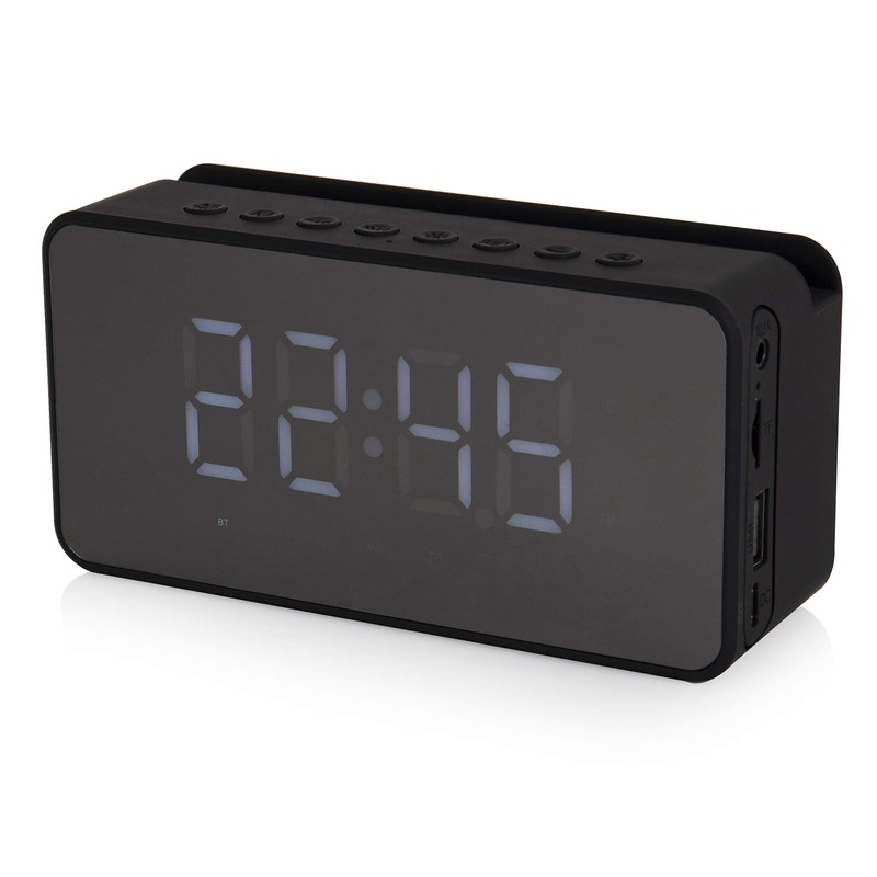 Akai A58117 Core Alarm Clock Bluetooth Speaker with Bluetooth, AUX/FM/TF/USB,