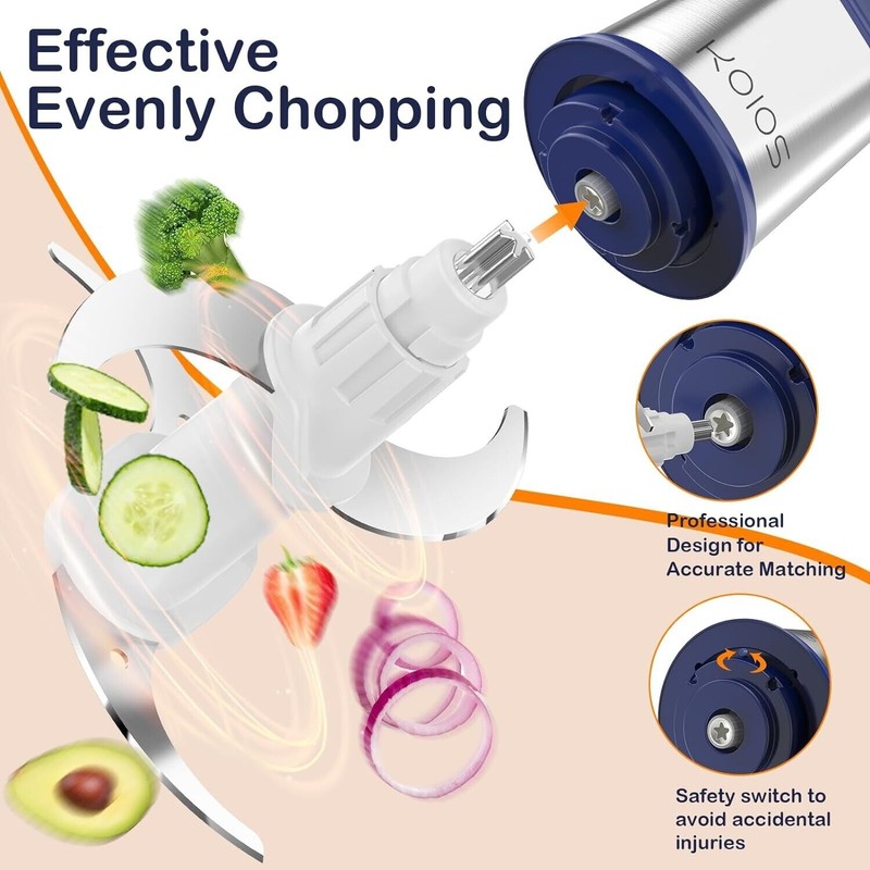 KOIOS 500W Powerful Electric Food Processor Kitchen Food Chopper Blender