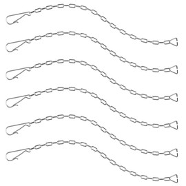 6 Pack Stainless Steel Toilet Flapper Chain - Easy Replacement for Most Toilet Flappers - Silver