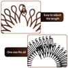 14 diademas elásticas circulares completas, de plástico, flexibles, con peine