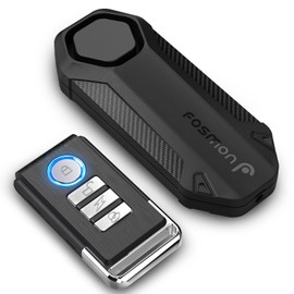 Fosmon Bicycles, Motorcycles, Cars, Windows, Doors, Security Alarm, Theft Prevention, Vibration Detection, Alarm, 7 Levels of Sensitivity, Remote Control, SOS Function, IP55 Waterproof, 113 dB