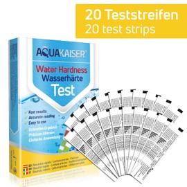 Water Hardness Test Strips °dH - Pack of 20 - Individually Sealed - Made in Germany - Water Hardness Test for Drinking Water, Pool, Aquarium, Dishwasher