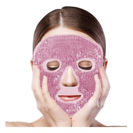 Máscara Facial Fría Y Caliente, Almohadilla De Hielo De Gel