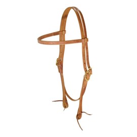 Berlin Custom Leather Headstall Hermann Oak Mule Burnish Chestnut H110