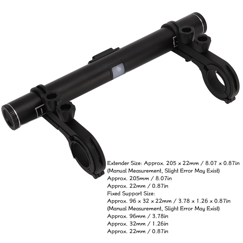 Bike Handlebar Extender Aluminium Alloy Fadeless Easy Installation Bicycle Handlebar