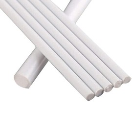 10Pcs White Plastic ABS Rods - Round Solid Bar for DIY Model Making, Sand Table, Doll House, Scene Making, Building - Length 250mm, Diameter 1mm