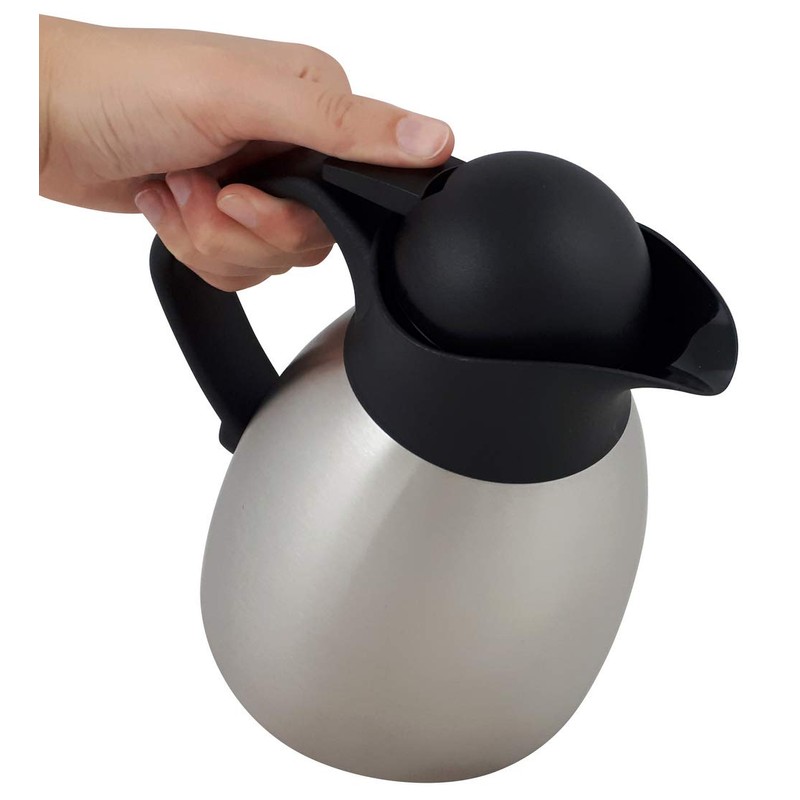 Helios Enduro Push Edelstahl-Isolierkanne, matt, 0,6 Liter