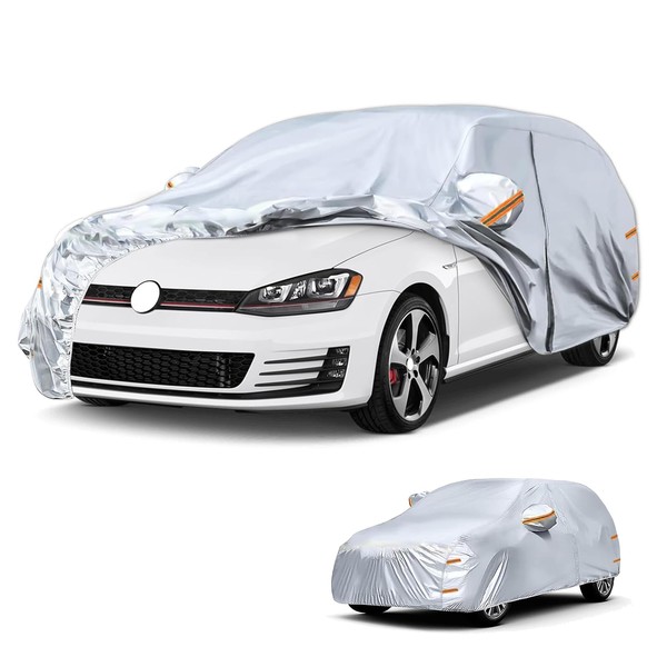 FWNT FWNT Autoabdeckung Wasserdicht Atmungsaktiv,Auto-Abdeckplane fr Regen-, Staub- & UV-Sonnenschutz,Allwetter