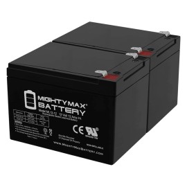 Mighty Max 2 Pack - 12V 12Ah F2 SEALED LEAD ACID DEEP-CYCLE RECHARGEABLE BATTERY