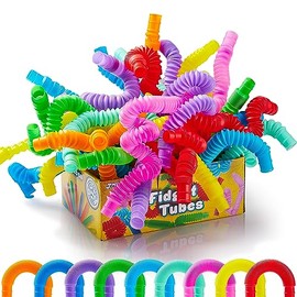 JOYIN - Tubos sensoriales, juguetes antiestrés, 18 tubos en 9 colores, aliviar el estrés, perfecto para fiestas y aula, para niños y adultos
