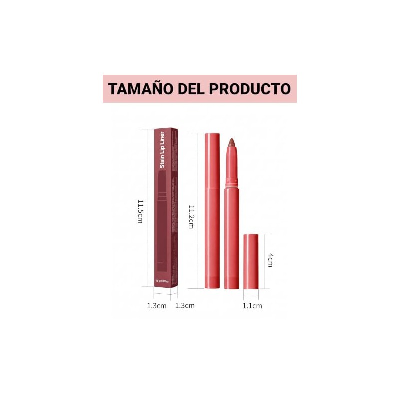 Erinde Lápiz Delineador de Labios en tono Crema Mate,Larga Duración,#08